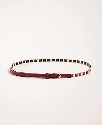 Ann Taylor Faux Leather Chain Belt
