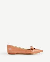 Ann Taylor Tilda Patent Leather Bow Flats
