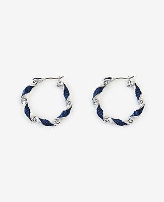 Ann Taylor Grosgrain Hoop Earrings