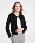 Ann Taylor Stitched Open Jacket
