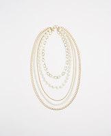 Ann Taylor Pearl &amp; Chain Layered Necklace