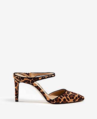 Ann Taylor Jodie Cheetah Print Hair Calf Mule Pumps