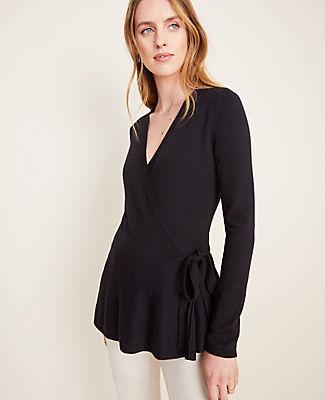 Ann Taylor Peplum Wrap Sweater