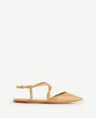 Ann Taylor Wren Crossover Patent Leather Slingback Flats