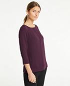 Ann Taylor Tipped Mixed Media Top