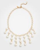 Ann Taylor Pearlized Drop Statement Necklace