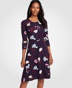 Ann Taylor Botanical Tulip Circle Cut Flare Dress