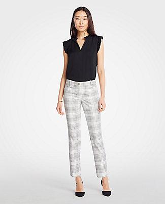 Ann Taylor The Crop Pant In Variegated Plaid