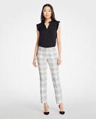 Ann Taylor The Crop Pant In Variegated Plaid