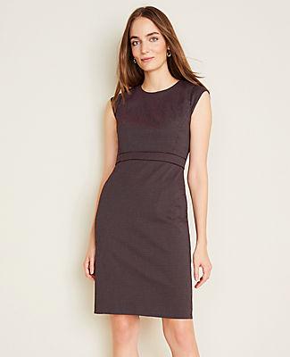 Ann Taylor The Cap Sleeve Dress In Pindot