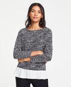 Ann Taylor Tweed Two-in-one Top