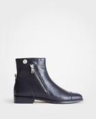 Ann Taylor Cassie Leather Moto Booties