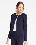 Ann Taylor The Crew-neck Jacket In Seasonless Stretch
