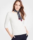 Ann Taylor Houndstooth Silk Little Scarf