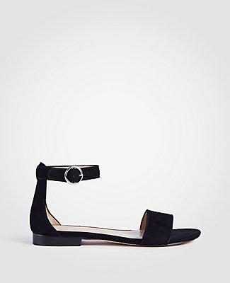 Ann Taylor Aislyn Suede Flat Sandals
