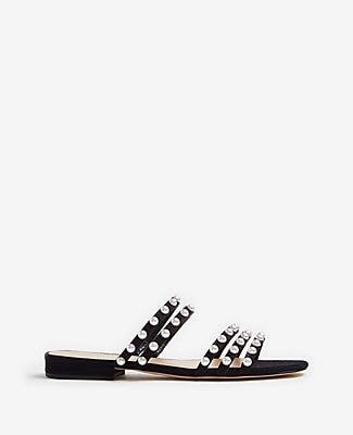 Ann Taylor Avila Pearlized Flat Sandals