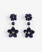 Ann Taylor Metal Flower Drop Earrings