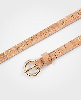 Ann Taylor Cork Texture Skinny Belt