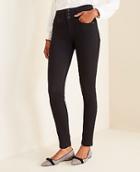 Ann Taylor High Rise Performance Stretch Skinny Jeans In Jet Black Wash
