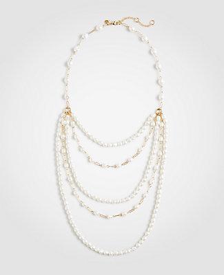 Ann Taylor Pearlized Tier Necklace