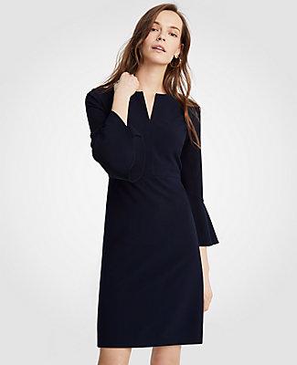 Ann Taylor Flare Sleeve Sheath Dress