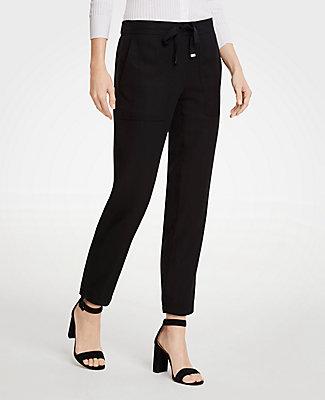 Ann Taylor Twill Drapey Ankle Pants