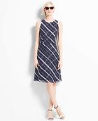 Ann Taylor Nautical Plaid Sleeveless Dress