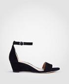 Ann Taylor Giuliana Suede Wedge Sandals