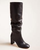 Ann Taylor Guinevere Slouchy Suede Block Heel Boots