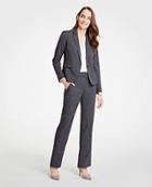 Ann Taylor The Straight Leg Pant In Fine Crosshatch - Classic Fit