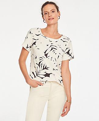 Ann Taylor Midnight Jungle Easy Tee