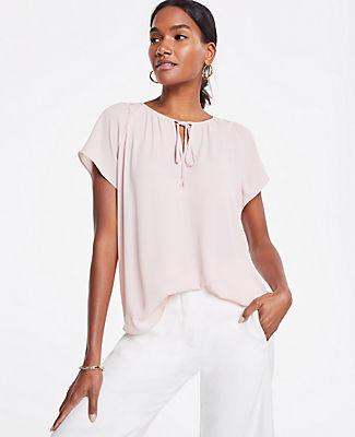 Ann Taylor Tie Neck Tee