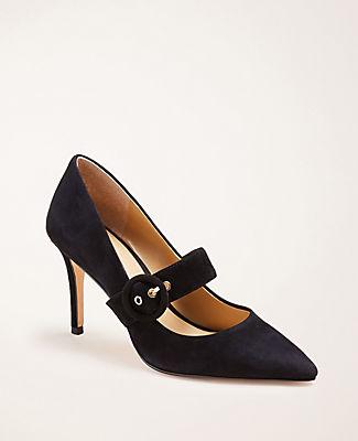 Ann Taylor Narcissa Suede Mary Jane Pumps