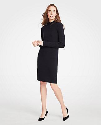 Ann Taylor Turtleneck Sweater Shift Dress
