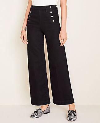 Ann Taylor Sailor Wide Leg Crop Jeans