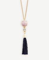 Ann Taylor Crystal Tassel Pendant