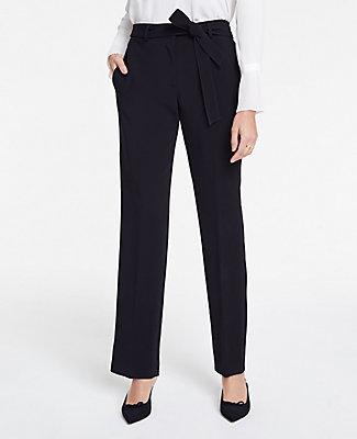 Ann Taylor Belted Straight Leg Pants