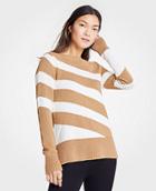 Ann Taylor Diagonal Stripe Sweater