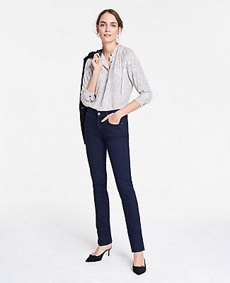 Ann Taylor Curvy Straight Leg Jeans In Evening Sea Wash