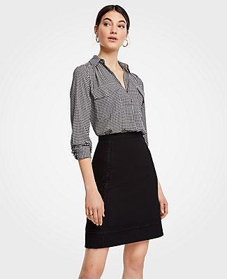 Ann Taylor Lace Trim A-line Skirt