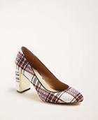 Ann Taylor Kaia Plaid Block Heels