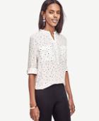 Ann Taylor Diamond Tab Sleeve Camp Popover