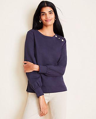 Ann Taylor Shoulder Button Sweatshirt