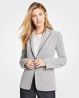 Ann Taylor The Houndstooth Knit Blazer