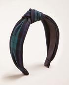 Ann Taylor Blackwatch Plaid Knotted Headband