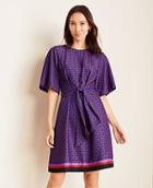 Ann Taylor Geo Tie Front T-shirt Dress