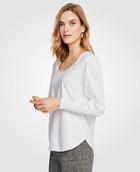 Ann Taylor Smocked Cuff Top