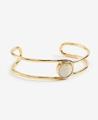 Ann Taylor Circle Stone Open Cuff Bracelet