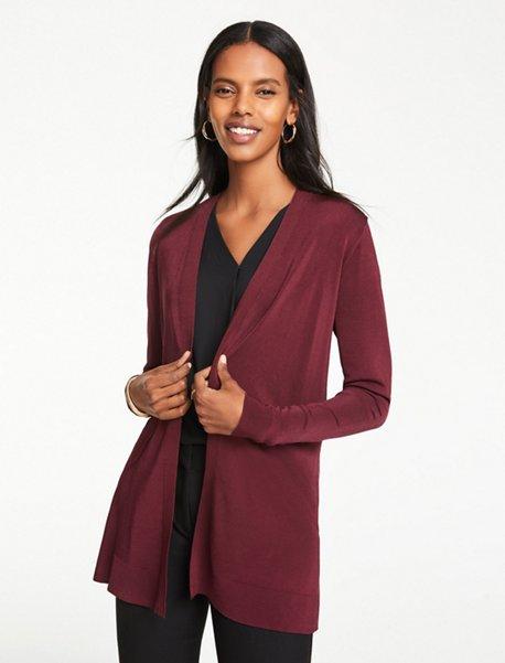 Ann Taylor Shimmer Open Cardigan