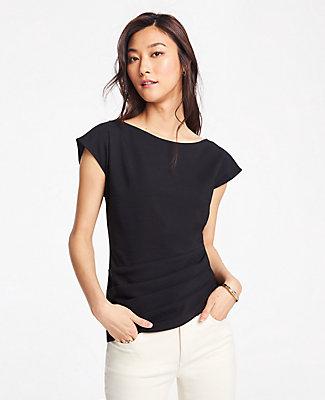 Ann Taylor Ruched Peplum Top